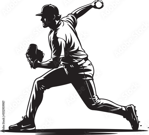 baseball player silhouette