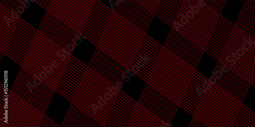 Red and black vector 3d futuristic tech glow and shinning line simple modern abstract banner. Vector