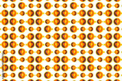 Coffee latte pattern for background, backdrop, wallpaper, packaging, textile, fabric and other commercial needs. Isolated concept. Vector illustration.