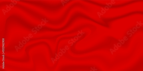 Elegant Red silk satin vector background. Red luxury silk cloth or satin texture with copy text space. Luxury trendy background
