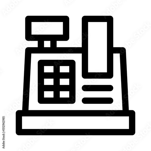 Cash register line icon