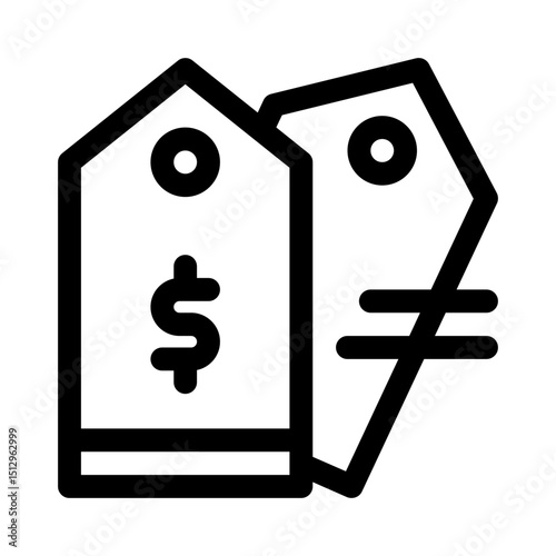 Price tag line icon