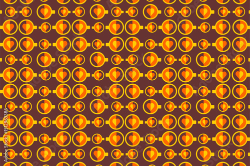 Coffee latte pattern for background, backdrop, wallpaper, packaging, textile, fabric and other commercial needs. Isolated concept. Vector illustration.