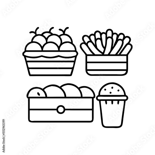 Outline Snack Icons