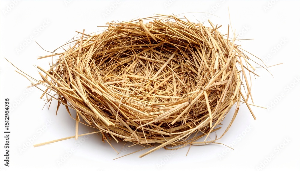 Obraz premium Ricebird bird nest isolated on white background