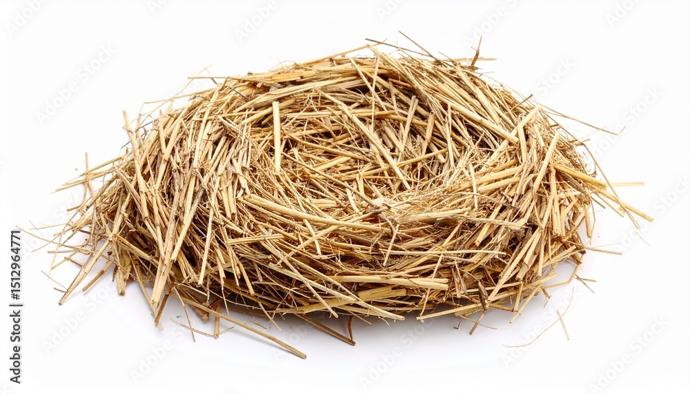 Obraz premium Ricebird bird nest isolated on white background