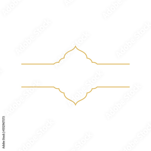 Islamic golden frame decoration 
