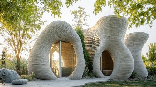 3D-Printed Recycled Plastics for Housing - Using recycled plastics for 3D printing to build eco-friendly and affordable housing solutions.