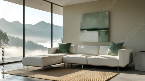 modern living room with sofa