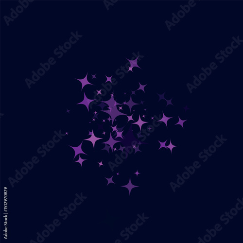 Abstract purple star confetti background for celebratory designs