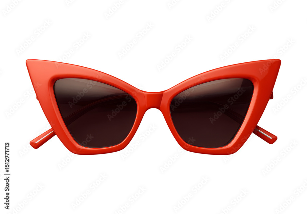 Stylish red cat eye sunglasses fashion accessory