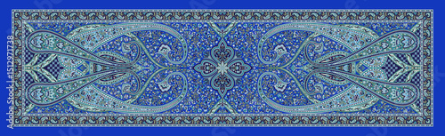 Colorful Kani Kalamkari Shawl Design – Vintage Paisley Patchwork Print
