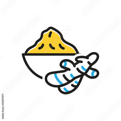 Multi color icon for turmeric
