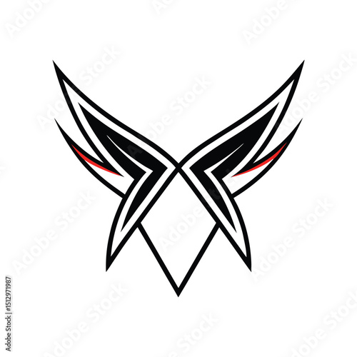 Geometric Winged Emblem