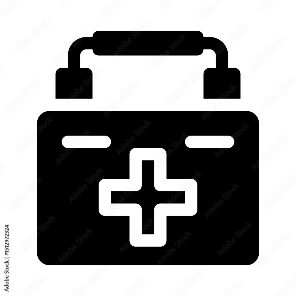 Obraz premium First aid kit glyph icon