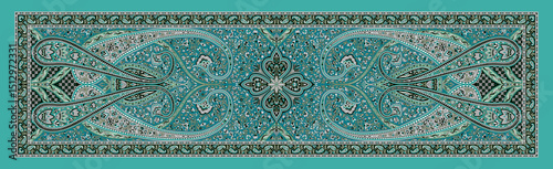 Colorful Kani Kalamkari Shawl Design – Vintage Paisley Patchwork Print