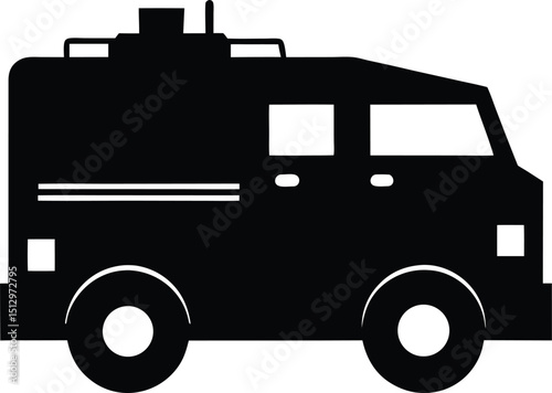 Transport vehicle icons and symbols for road traffic and cargo distribution services