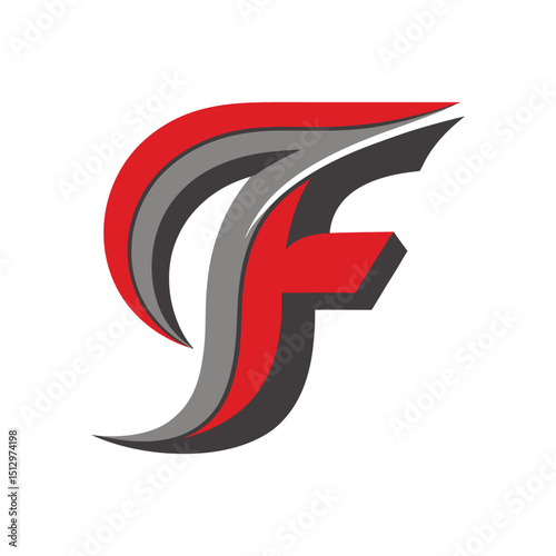 Modern Abstract F Lettermark Logo Design