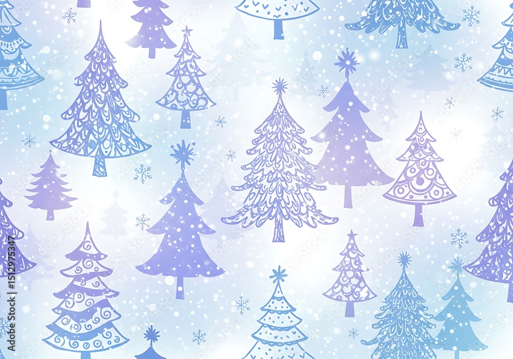 Fototapeta premium Winter's Whisper: Frost-Kissed Pines