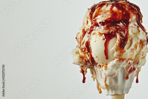 Close-up of a scoop of ice cream