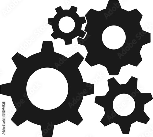 Gear icon vector set. clockwork illustration sign collection. Mechanics symbol.