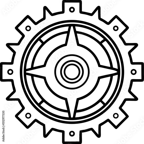 Gear icon vector set. clockwork illustration sign collection. Mechanics symbol.