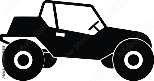 A vector illustration of a classic oldtimer automobile with a vintage silhouette and antique wheels