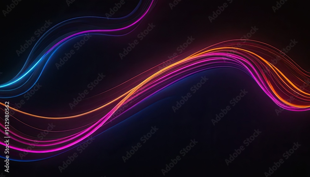 Fototapeta premium Realistic neon lights background 4
