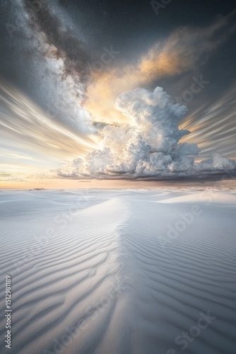Dramatic desert sunset