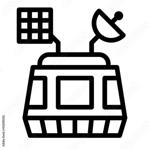 Fototapeta Naklejka Na Ścianę i Meble -  satellite Line Icon