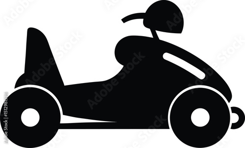 Vespas and scooters are vintage vehicle icons of transport, with playful cartoon illustrations of women enjoying the ride on the road