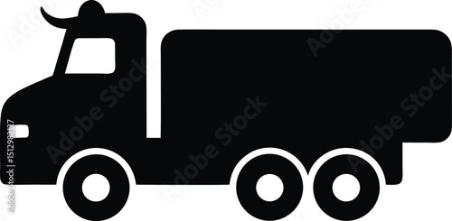 Cartoon delivery van icon illustrating various transport vehicles on the road