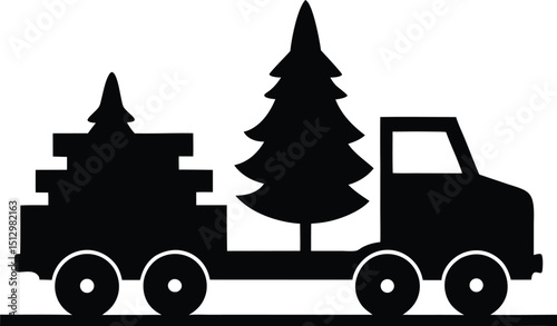 Vector illustration of a toy delivery van, an iconic transport vehicle, symbolizing cargo distribution service in traffic