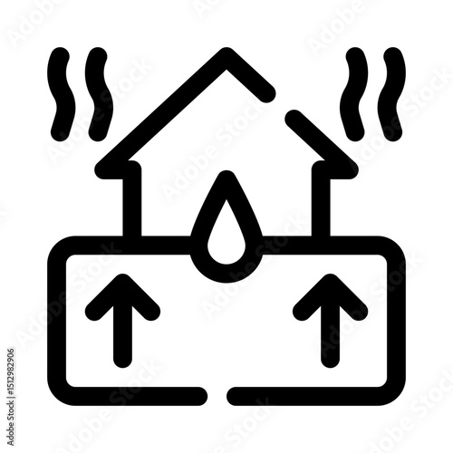 Geothermal Energy line icon