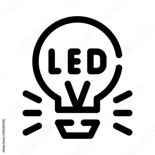 LED Lightbulb line icon