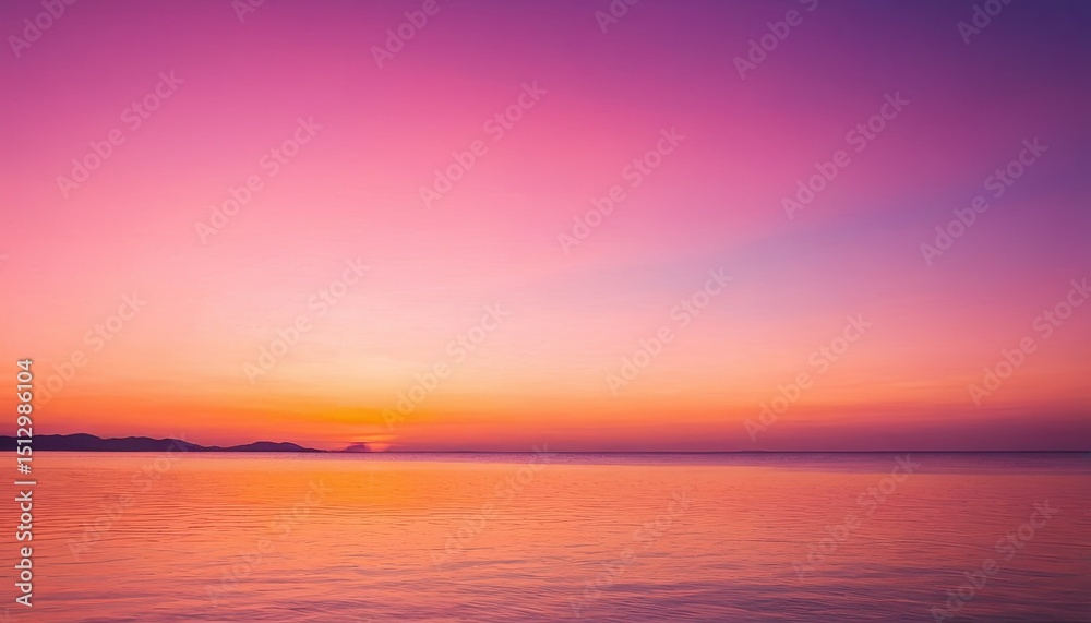 Naklejka premium Scenic view of sea against romantic sky at sunset 4