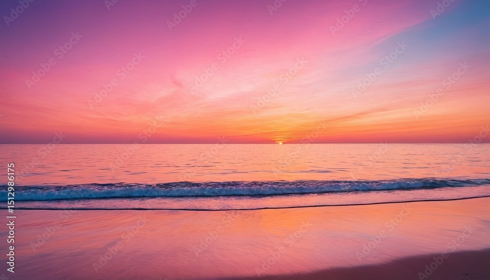 Fototapeta premium Scenic view of sea against romantic sky at sunset 3