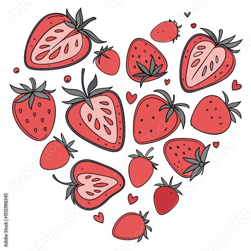 Strawberry Loved for its sweetness and use in desserts, jams, and smoothies