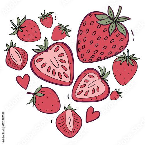 Strawberry Loved for its sweetness and use in desserts, jams, and smoothies