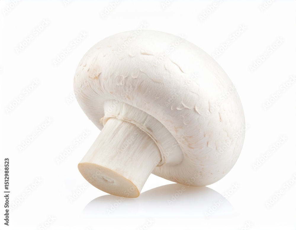 custom made wallpaper toronto digitalWhole white button mushroom with stem isolated on white background
