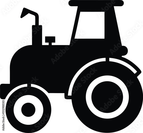 Toy farm tractor with a dump truck bed, an agricultural vehicle icon for transport and distribution