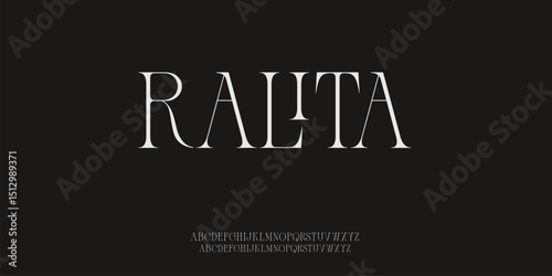Ralita  elegant Font Uppercase Lowercase and Number. Classic Lettering Minimal Fashion Designs. Typography modern serif fonts regular decorative vintage concept. vector illustration	