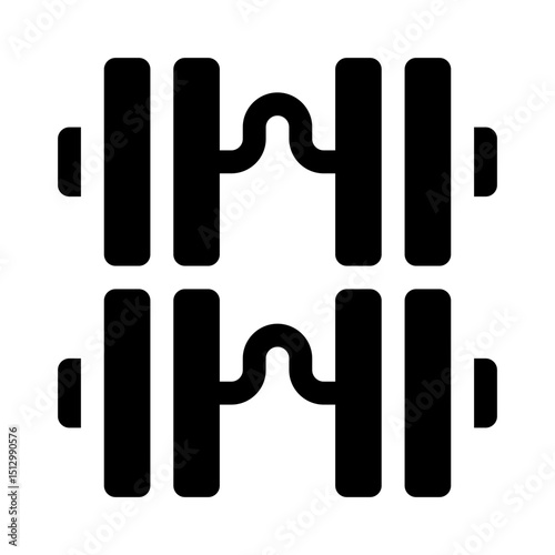 Dumbbell glyph icon