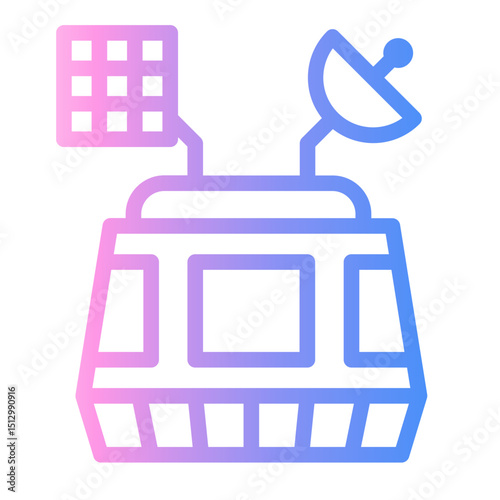 Fototapeta Naklejka Na Ścianę i Meble -  satellite Line Gradient Icon