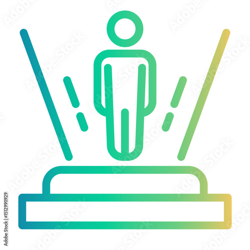 teleport Line Gradient Icon