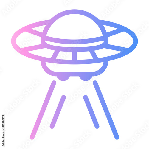 ufo Line Gradient Icon