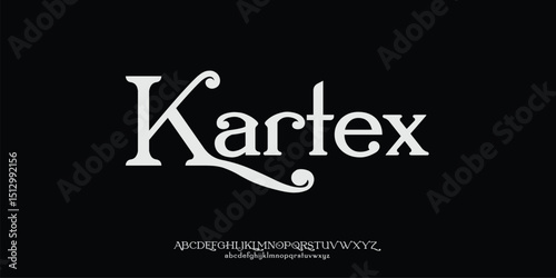 Kartex abstract modern urban alphabet fonts. Typography sport, technology, fashion, digital, future creative logo font. vector illustration	