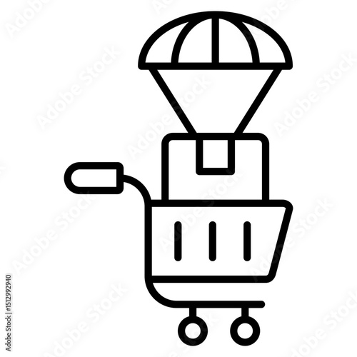 Drop Shipping Outline Icon