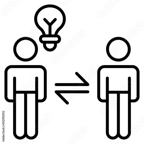 Business Coaching Outline Icon