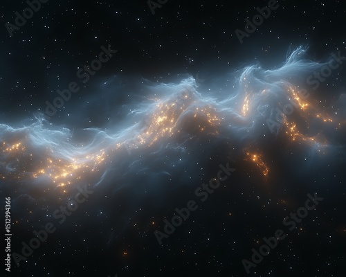 Cosmic nebulae, swirling in space